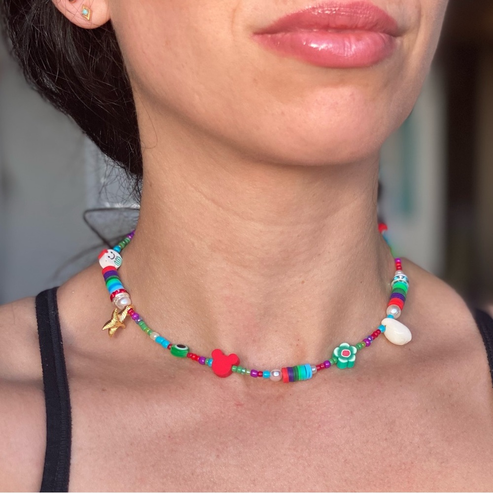 Mickey Mouse beaded choker‎ necklace - Picture 8 of 14